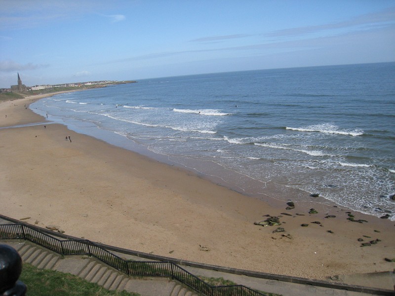 2011 UK England Newcastle  0705.jpg - A visit to Newcastle in the UK, April 2011. The first day was getting there, seeing downtown, shopping, "The Keep", the Grand Hotel, and the coast.